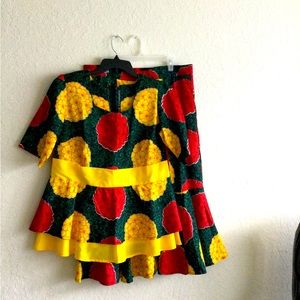 Handmade African 2 piece skirt set